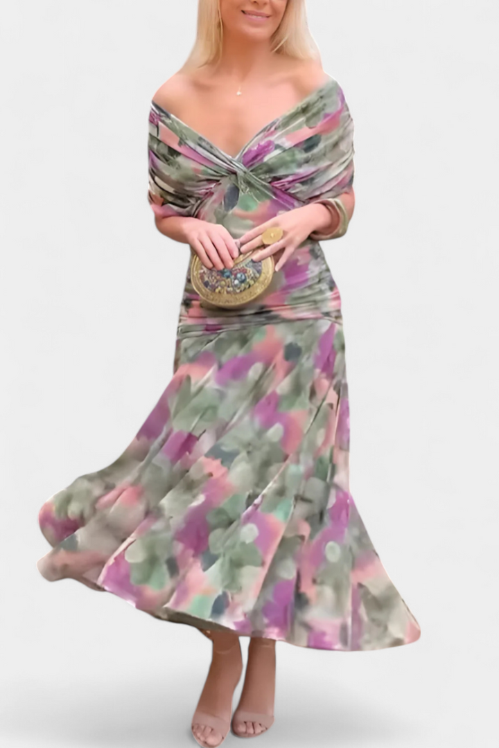 Seraphina — Off-Shoulder Ruched Evening Dress