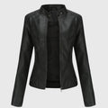 Marcella — Faux Leather Biker Jacket