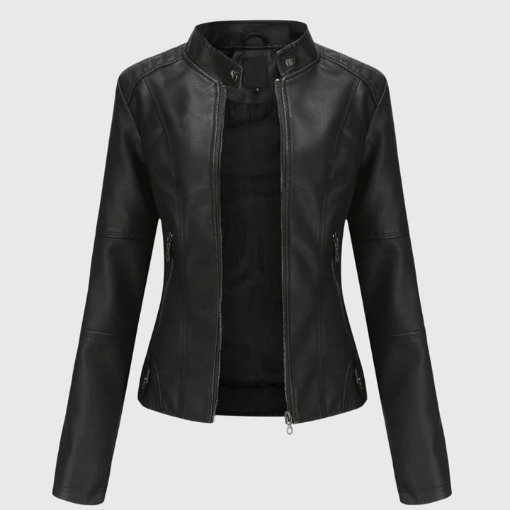 Marcella — Faux Leather Biker Jacket