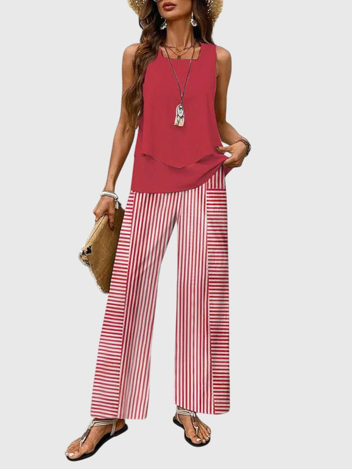 Allegra — Square-Neck Plant-Print Set