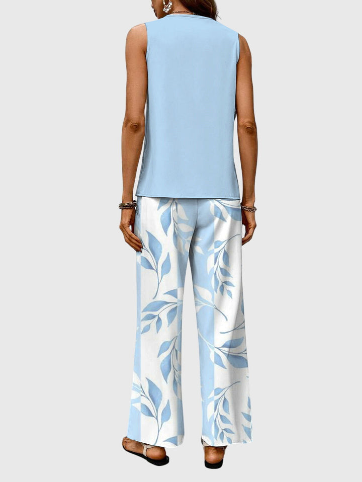 Allegra — Square-Neck Plant-Print Set