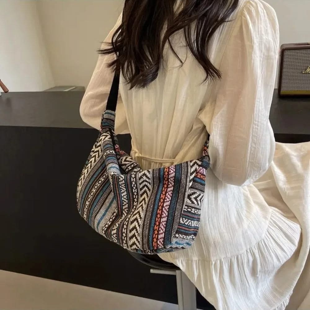 Patterned Woven Crossbody