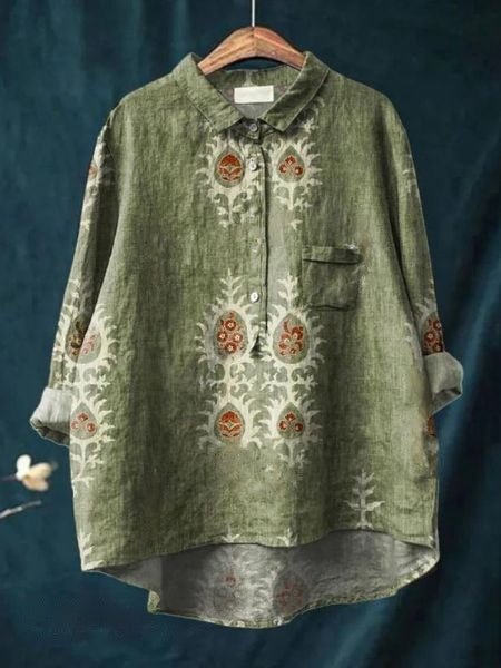 Marigold Rose — Button-Up Floral Blouse