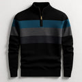 Wes — Striped Quarter-Zip Pullover