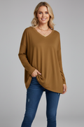 Hattie — V-Neck Long-Sleeve Top
