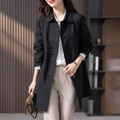 Katharine — Women's Longline Single-Button Trench Coat