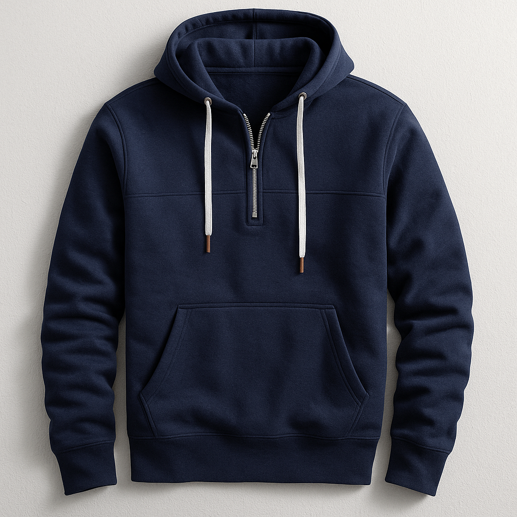 Gideon — Fleece-Lined Quarter-Zip Hoodie
