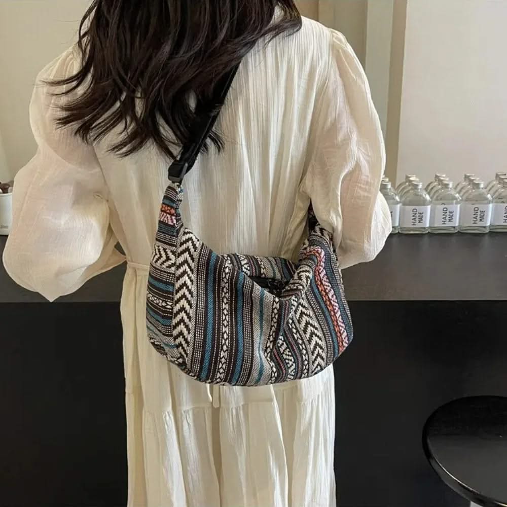 Patterned Woven Crossbody