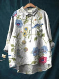 Marigold Rose — Button-Up Floral Blouse