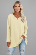 Hattie — V-Neck Long-Sleeve Top
