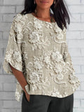 Liberty — Vintage Floral Embroidery Blouse