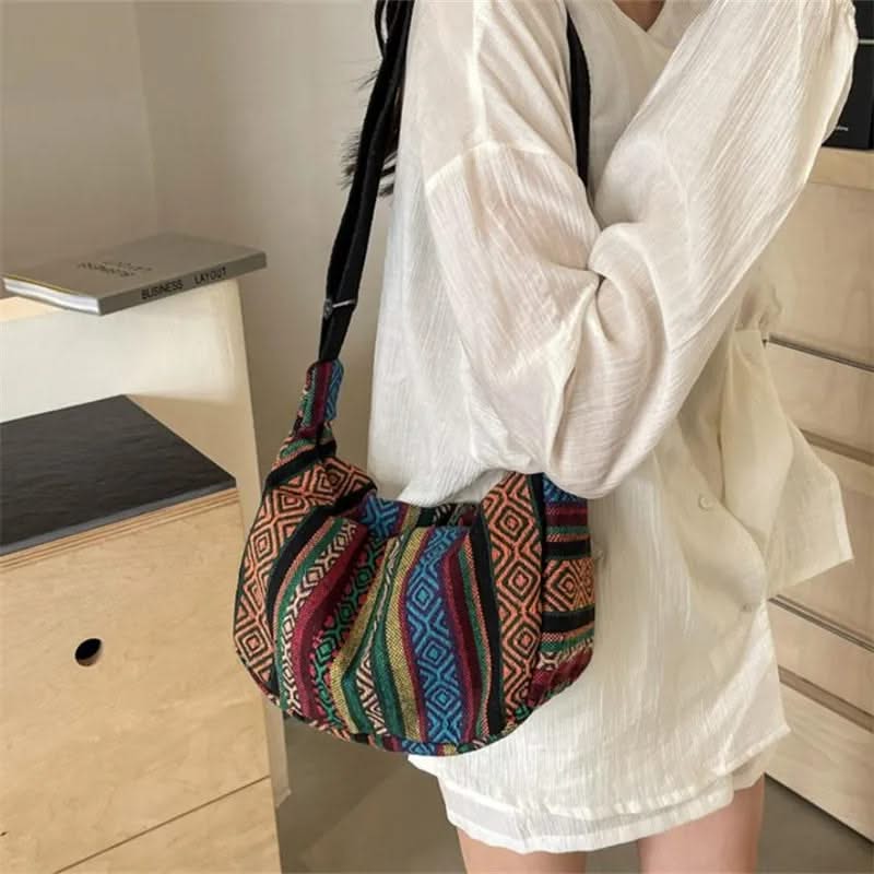 Patterned Woven Crossbody