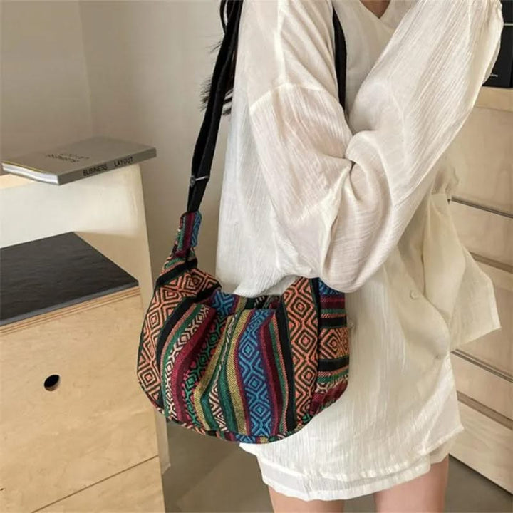Patterned Woven Crossbody