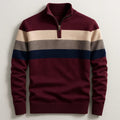 Wes — Striped Quarter-Zip Pullover