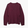 Amandine — Women's Slim-Fit Side-Split Cardigan