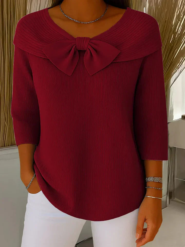 Heulyn — Bow-Detail Knit Sweater