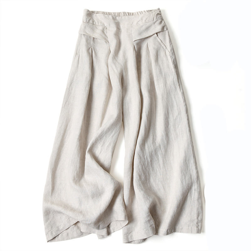 Petra — High-Rise Pleated Wide-Leg Trousers