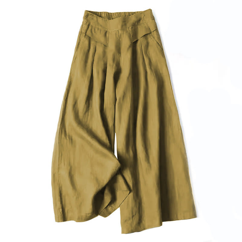 Petra — High-Rise Pleated Wide-Leg Trousers