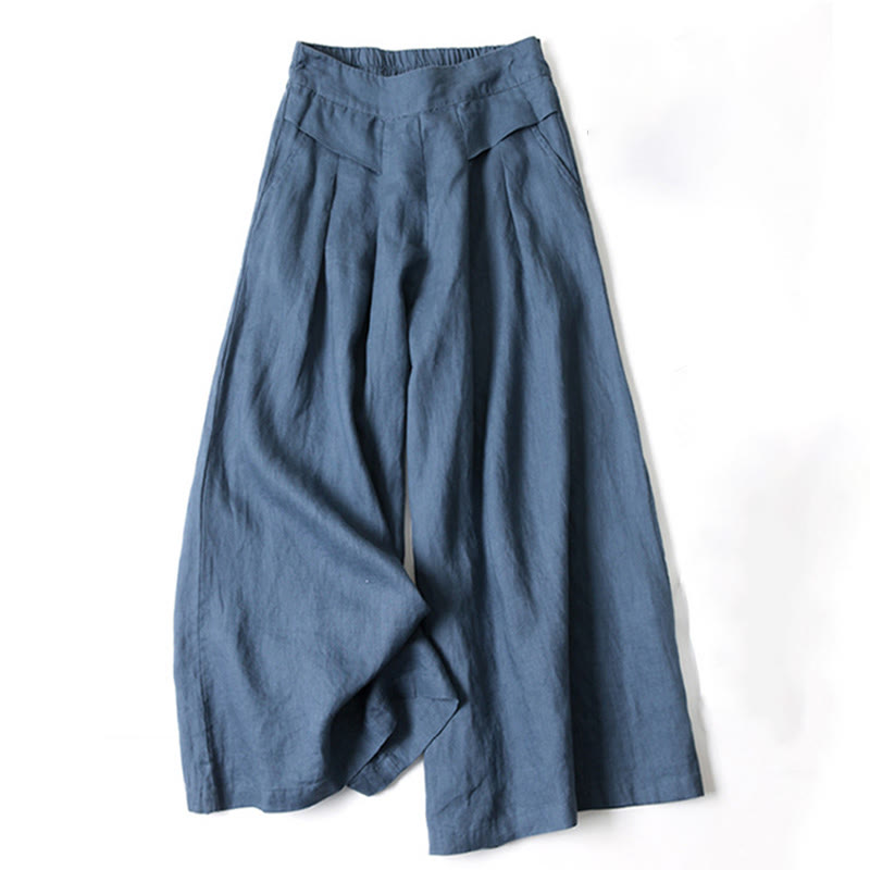 Petra — High-Rise Pleated Wide-Leg Trousers