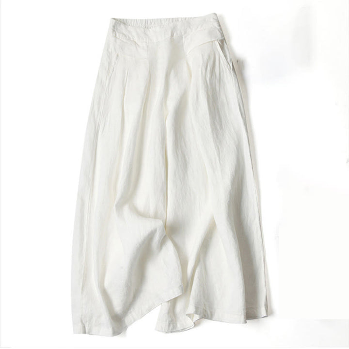 Petra — High-Rise Pleated Wide-Leg Trousers