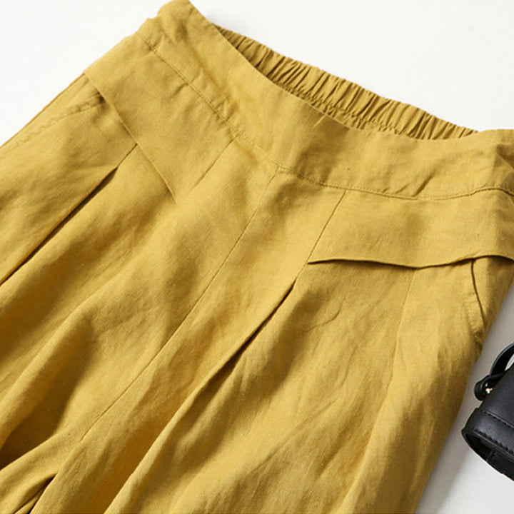 Petra — High-Rise Pleated Wide-Leg Trousers