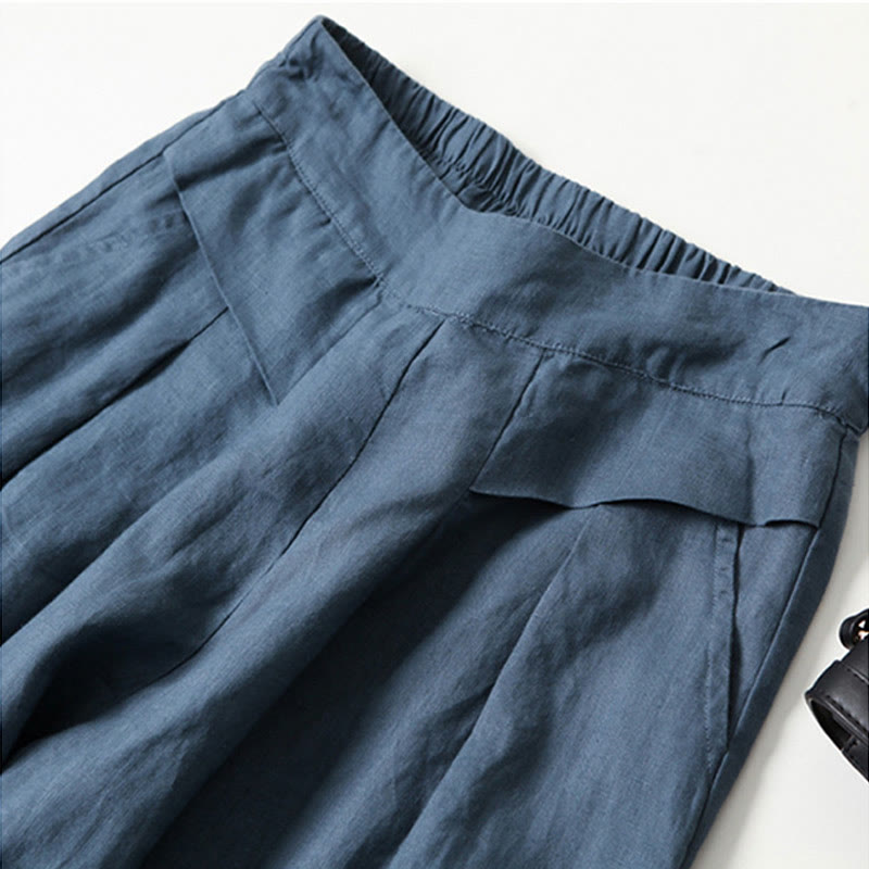 Petra — High-Rise Pleated Wide-Leg Trousers