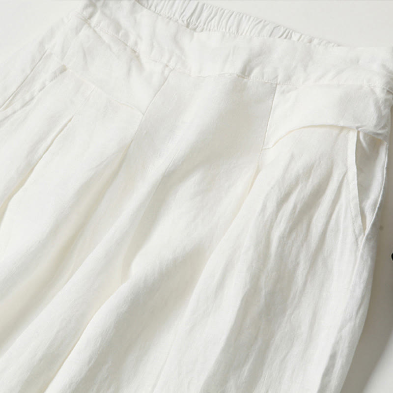 Petra — High-Rise Pleated Wide-Leg Trousers