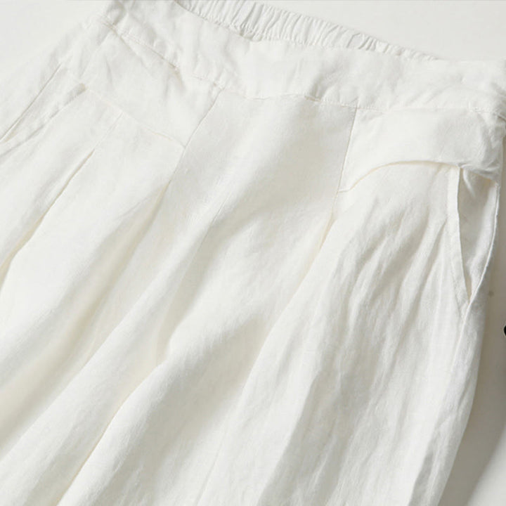 Petra — High-Rise Pleated Wide-Leg Trousers