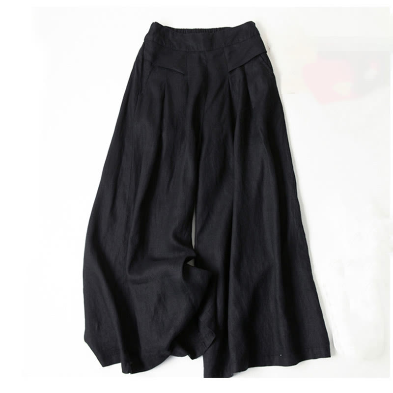 Petra — High-Rise Pleated Wide-Leg Trousers