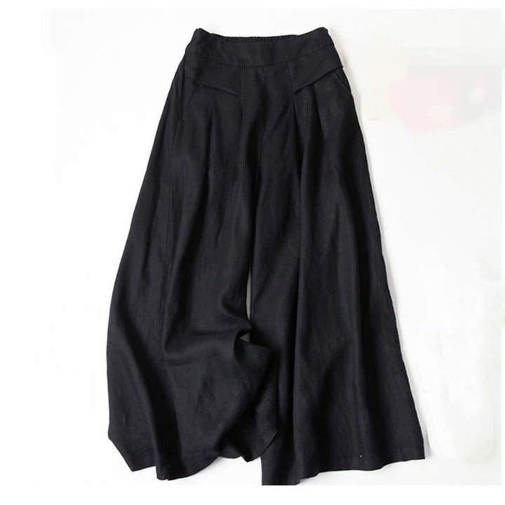 Petra — High-Rise Pleated Wide-Leg Trousers