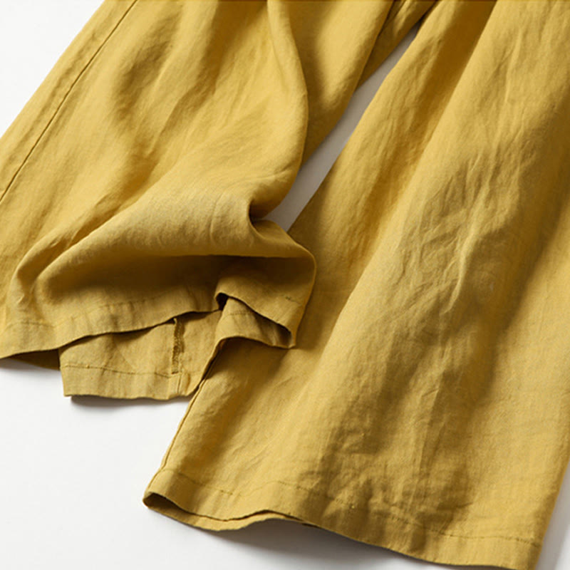 Petra — High-Rise Pleated Wide-Leg Trousers