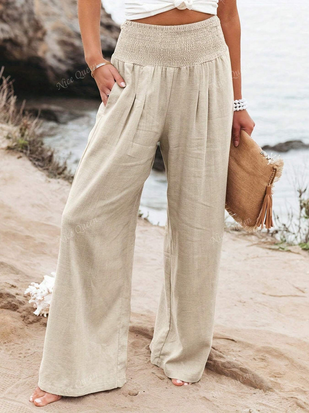 Lucia — Wide-Leg Linen Trousers