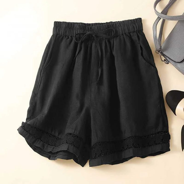 Pearl — Elasticated Linen Shorts