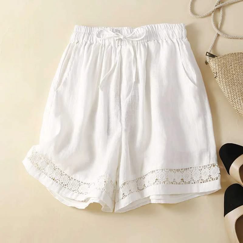 Pearl — Elasticated Linen Shorts