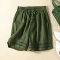 Pearl — Elasticated Linen Shorts