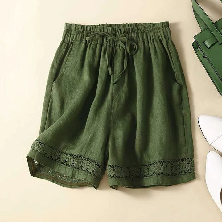 Pearl — Elasticated Linen Shorts