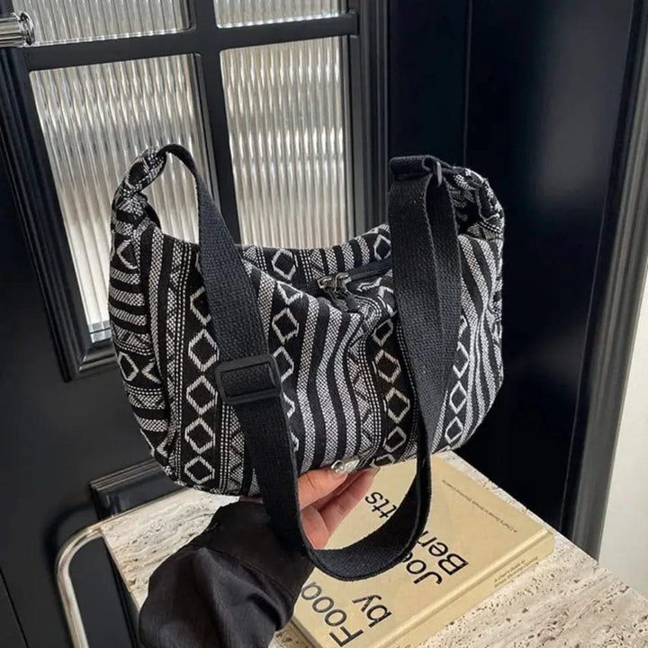 Patterned Woven Crossbody