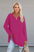 Hattie — V-Neck Long-Sleeve Top