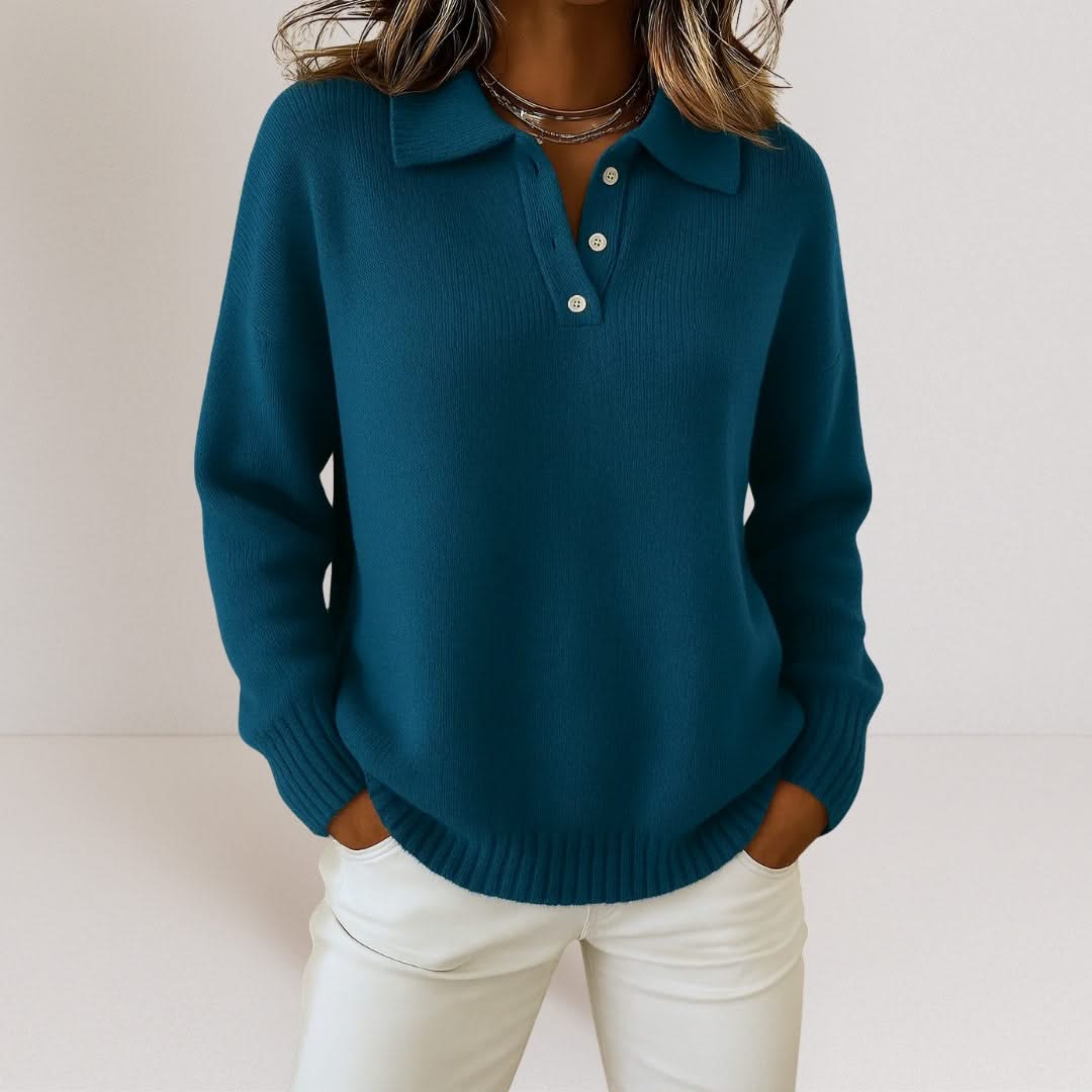 Juliette Rose — Soft Knit Collared Sweater