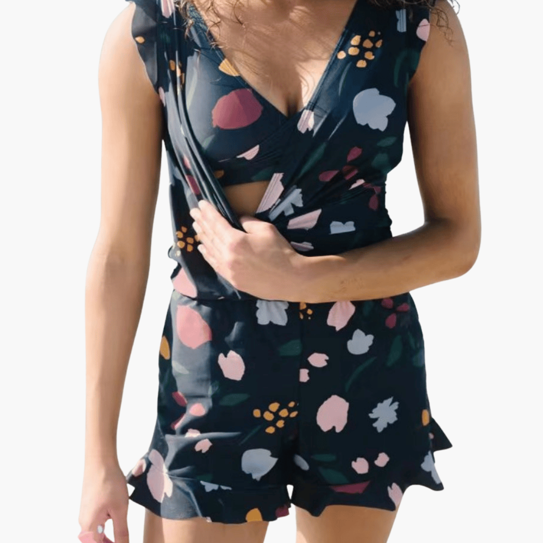 Iris — Wrap-Front One-Piece