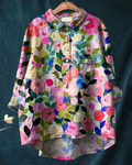 Marigold Rose — Button-Up Floral Blouse