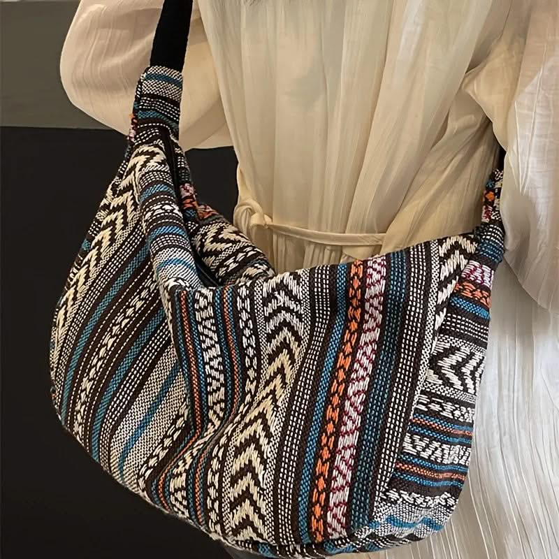 Patterned Woven Crossbody
