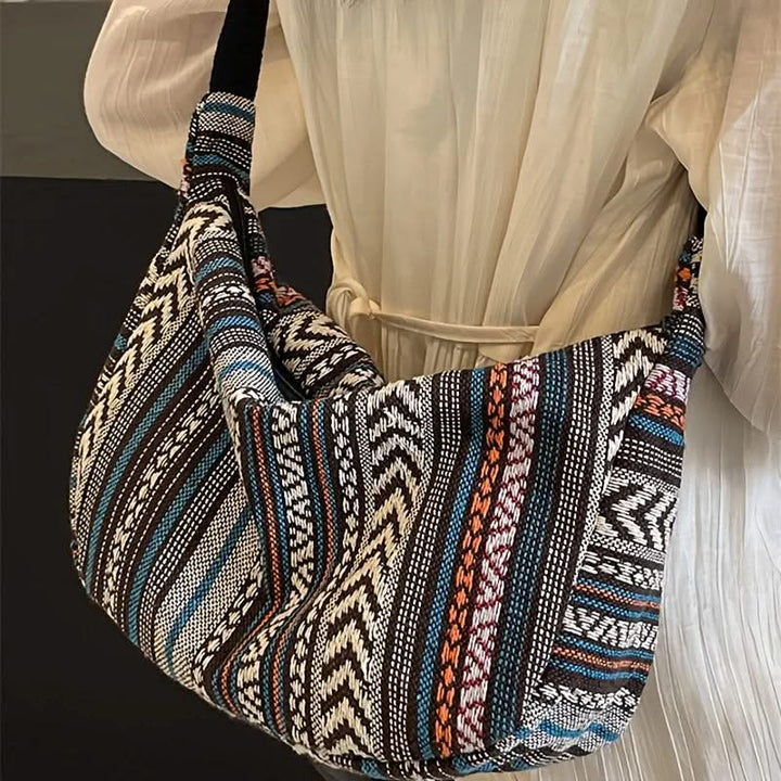 Patterned Woven Crossbody