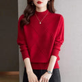 Tamsyn — Women's Ribbed Mock-Neck Cashmere Sweater