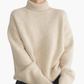 Constance — Women's Ribbed-Hem Turtleneck Sweater