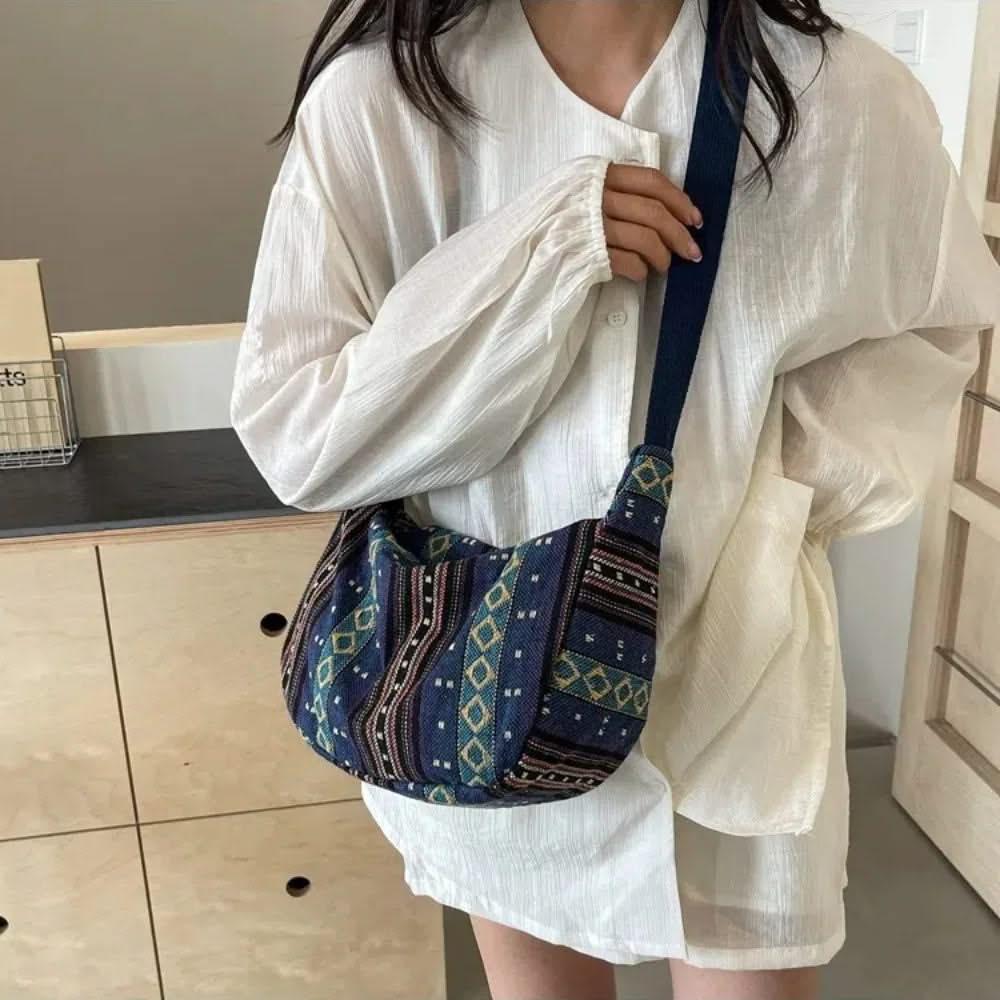 Patterned Woven Crossbody