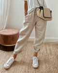 Parnel — Elastic-Waist Linen Wide-Leg Trousers