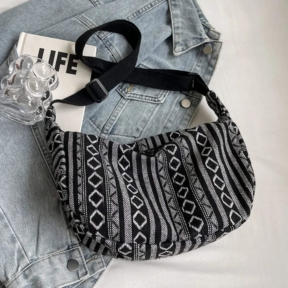 Patterned Woven Crossbody