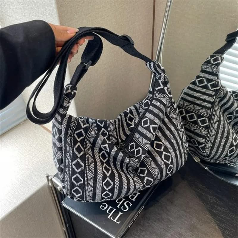Patterned Woven Crossbody