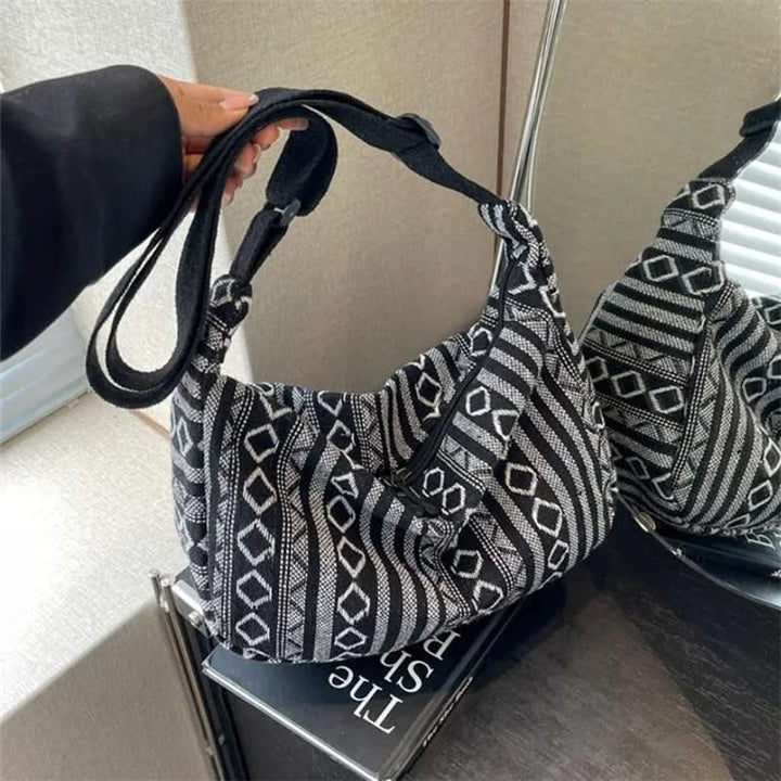 Patterned Woven Crossbody